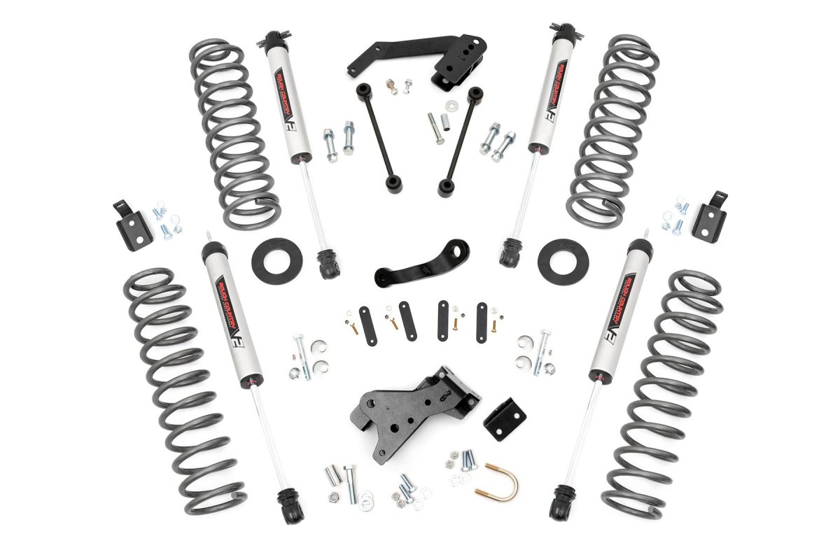 Jeep Wrangler Suspension Lift Kit - Rough Country - 4 Inch Lift Kit | V2 - '07-'18